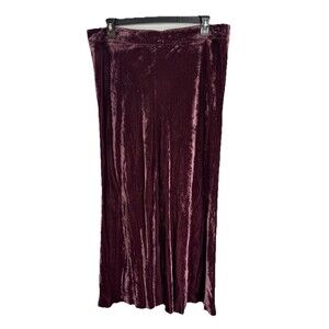 J Jill Crushed Velvet Maxi Skirt Womens 18T Tall Purple Whimsigoth Romantic